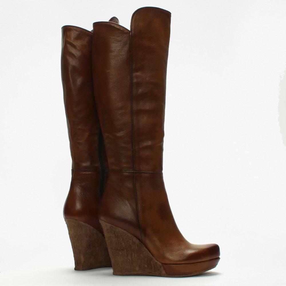 Daniel Wisdom Tan Leather Knee High 