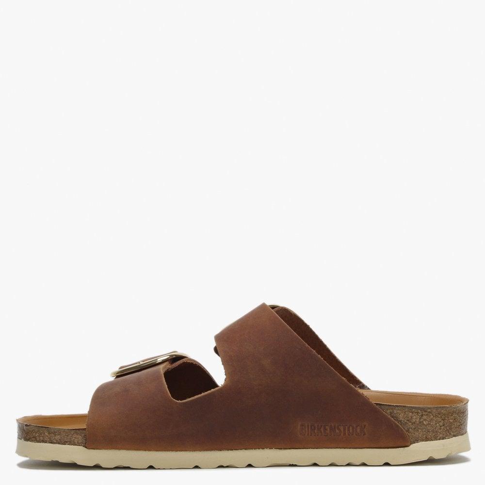 Arizona Buckle Tan Leather Two Bar Mules in Brown | Lyst