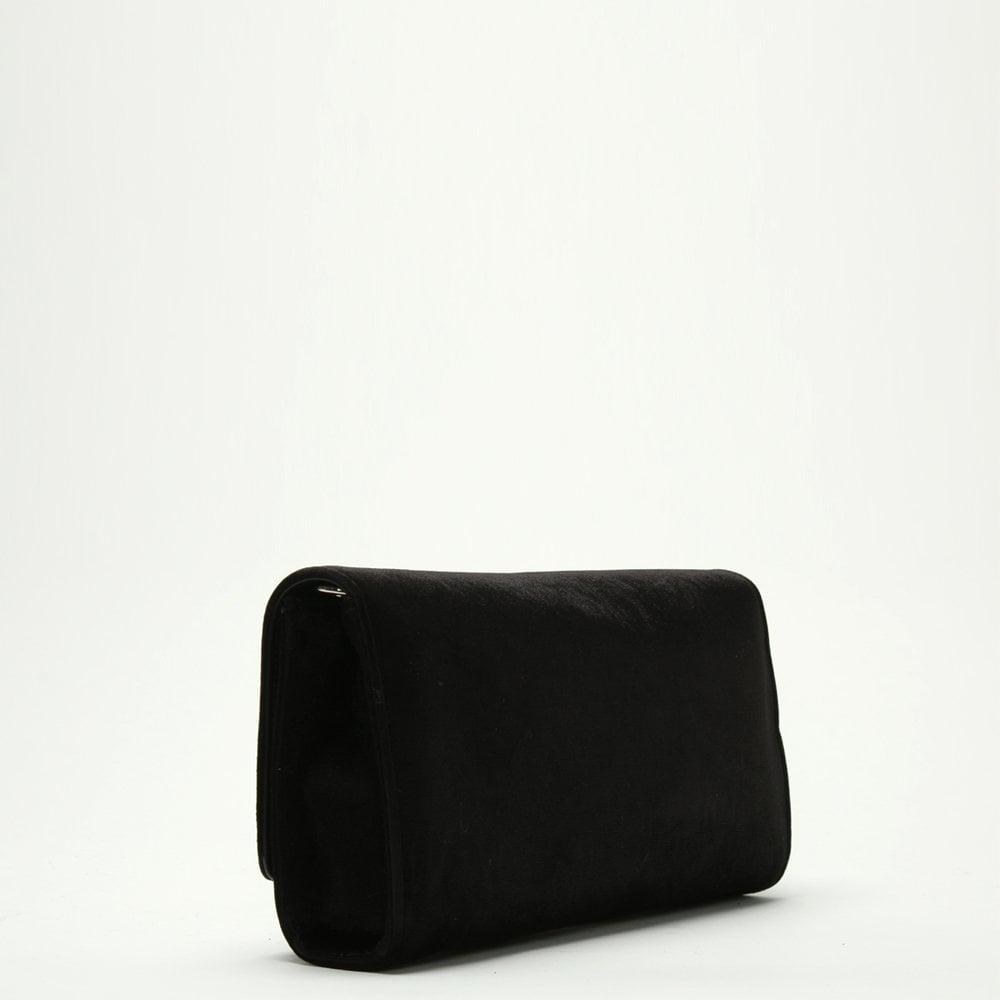 black velvet clutch bag