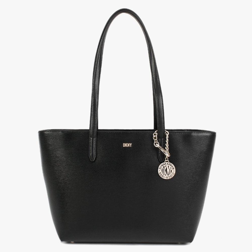 DKNY Medium Bryant Black Leather Tote Bag Lyst