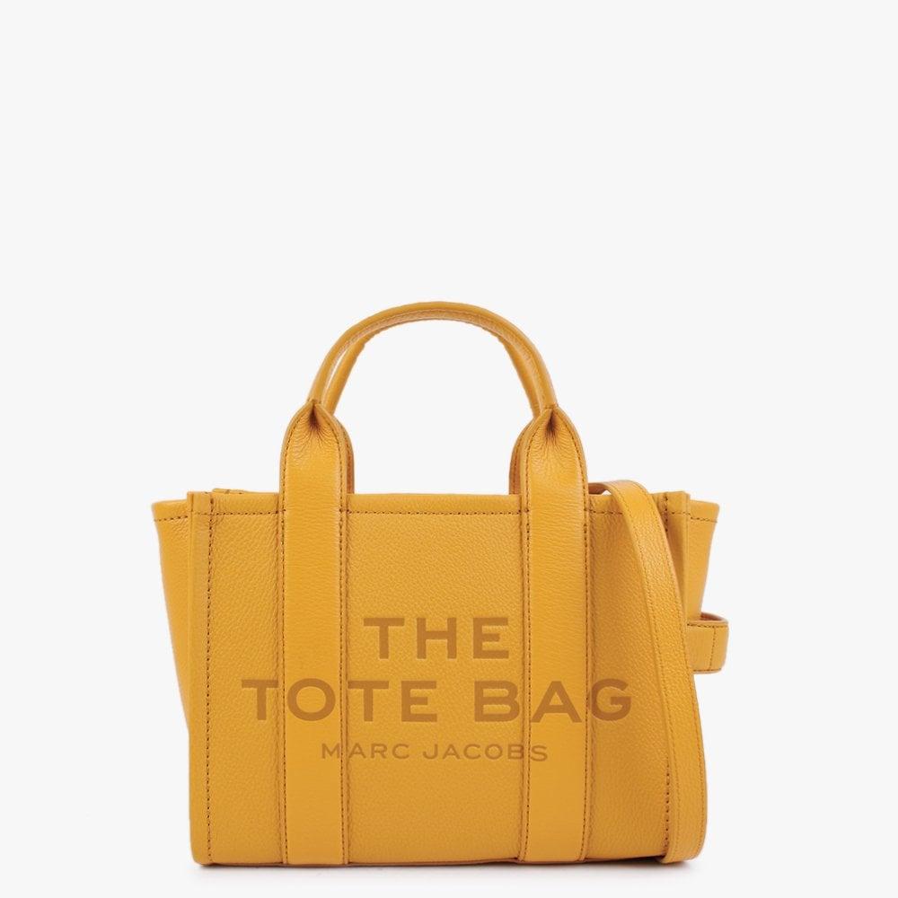 Marc Jacobs The Leather Mini Artisan Gold Tote Bag in Yellow | Lyst