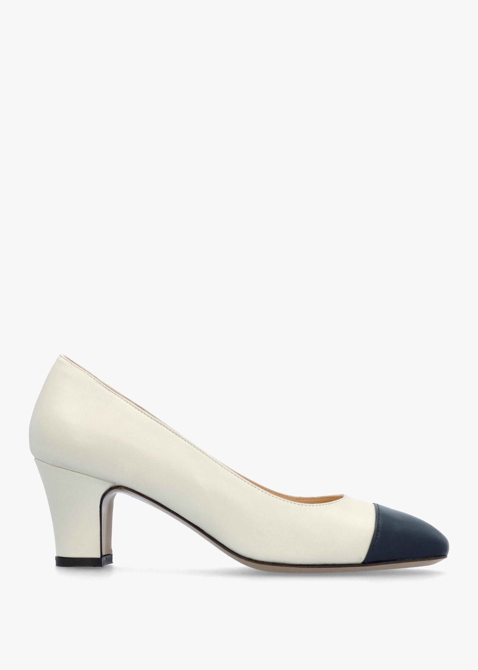 Cream mid heel court shoes on sale