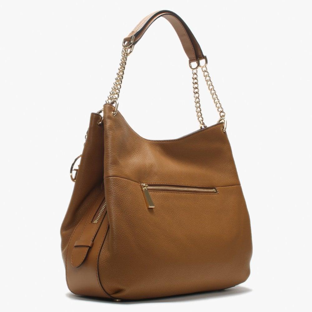 Michael Kors Large Lillie Acorn Pebbled Leather Shoulder Tote Bag in Tan Leather (Brown) - Lyst