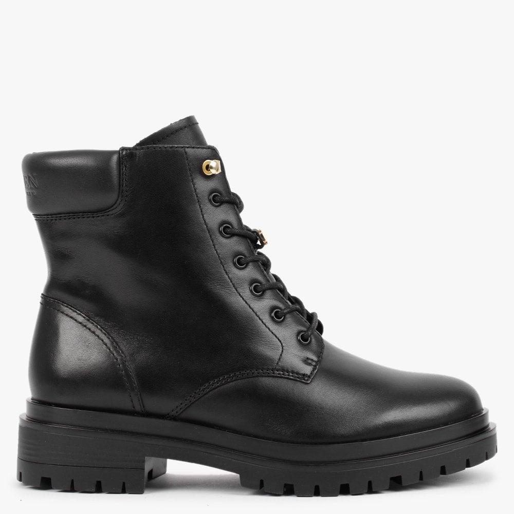 ralph lauren black leather boots