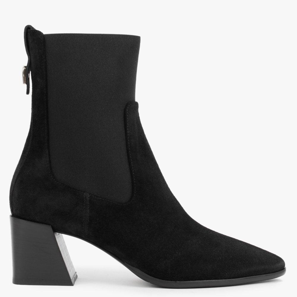 suede block heel chelsea boot