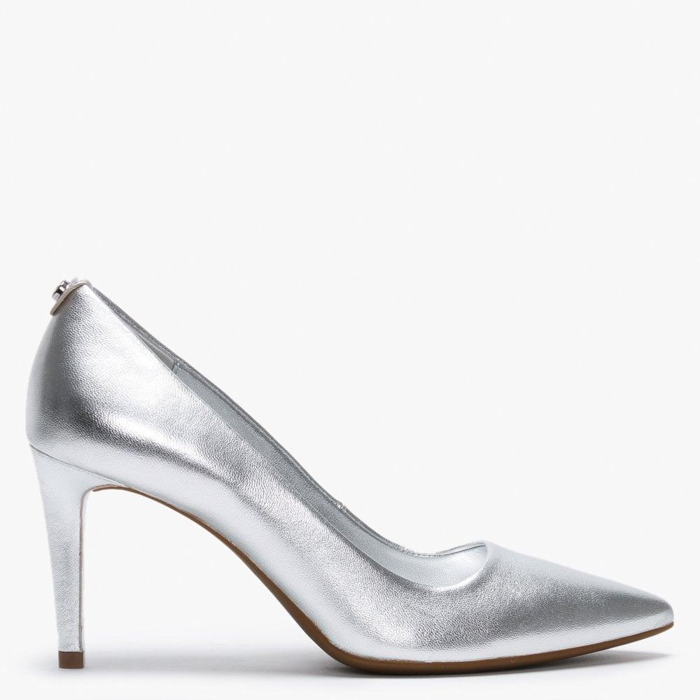 Michael Kors Dorothy Flex Silver Leather Court Shoes in Metallic - Lyst