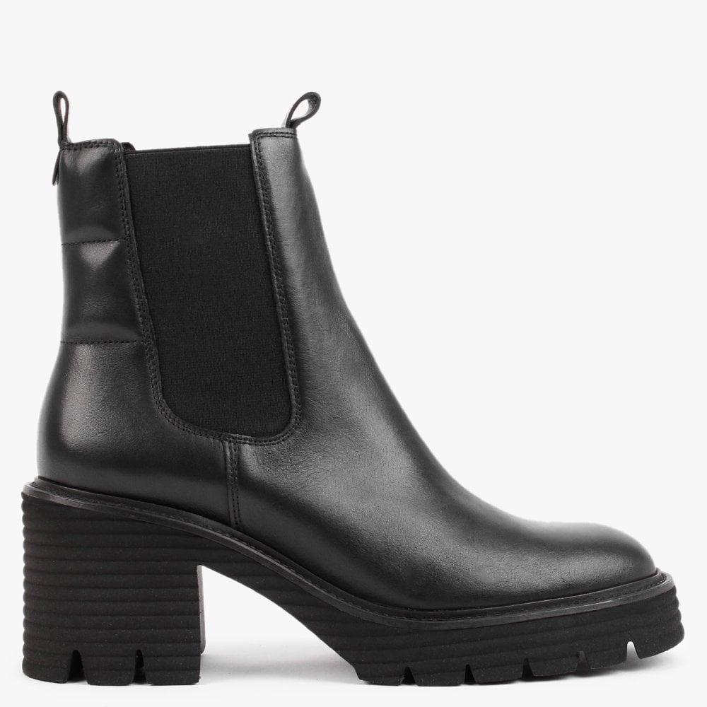 Kennel & Schmenger Punch Black Leather Block Heel Chelsea Boots | Lyst