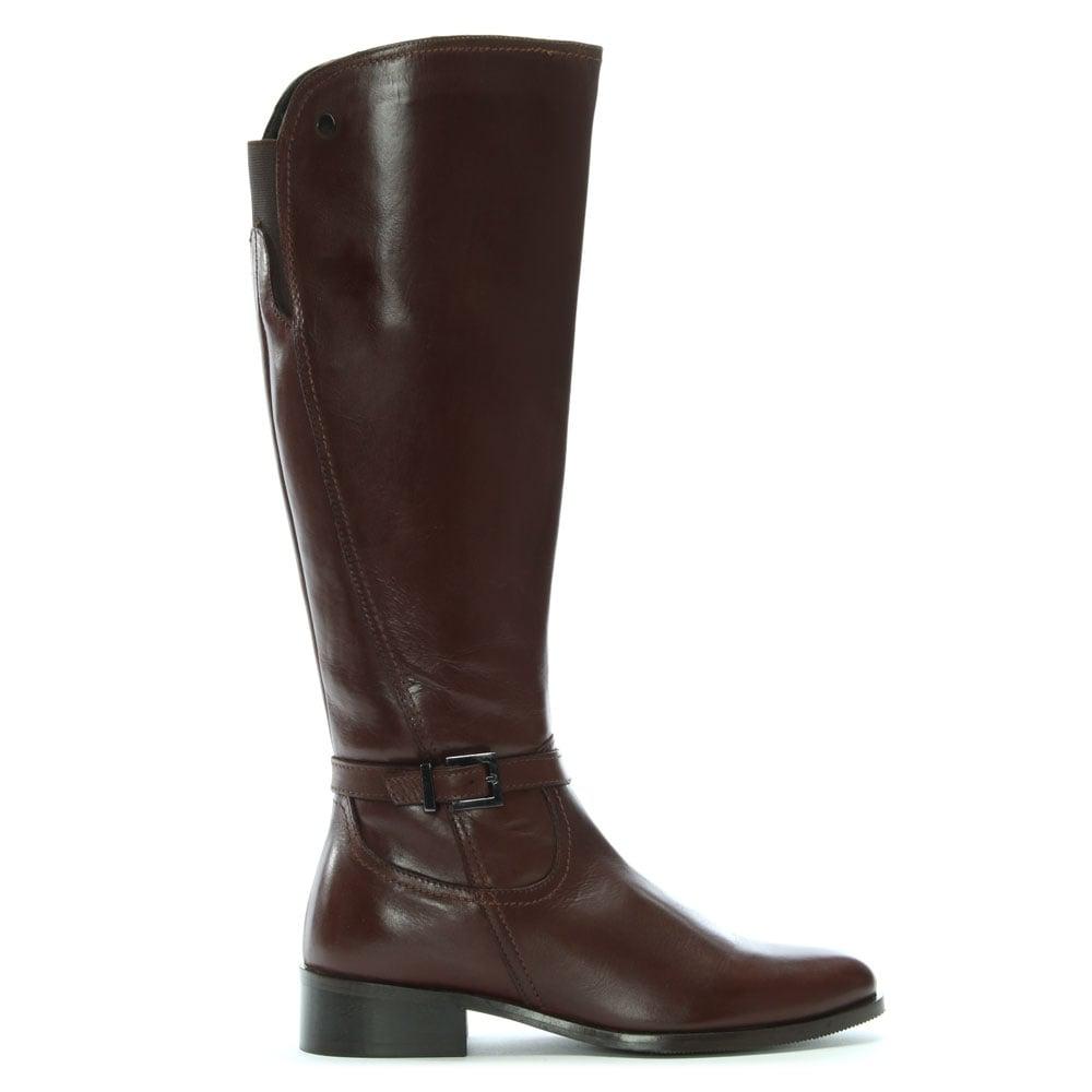 Daniel Sleeper Brown Leather Vent Knee High Boots - Lyst