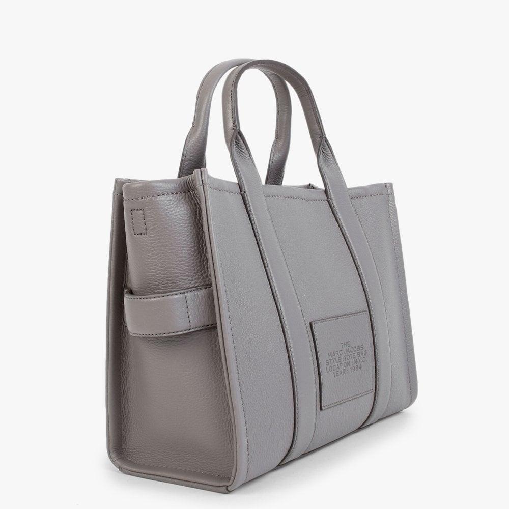 Marc Jacobs The Leather Mini Cement Tote Bag in Gray
