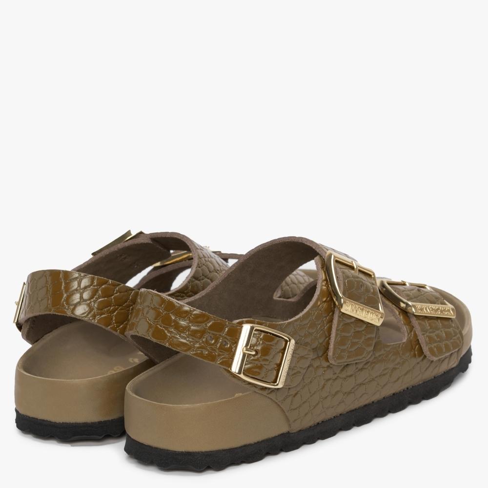Birkenstock Women's Milano Rivet Logo Emboss Mud Green