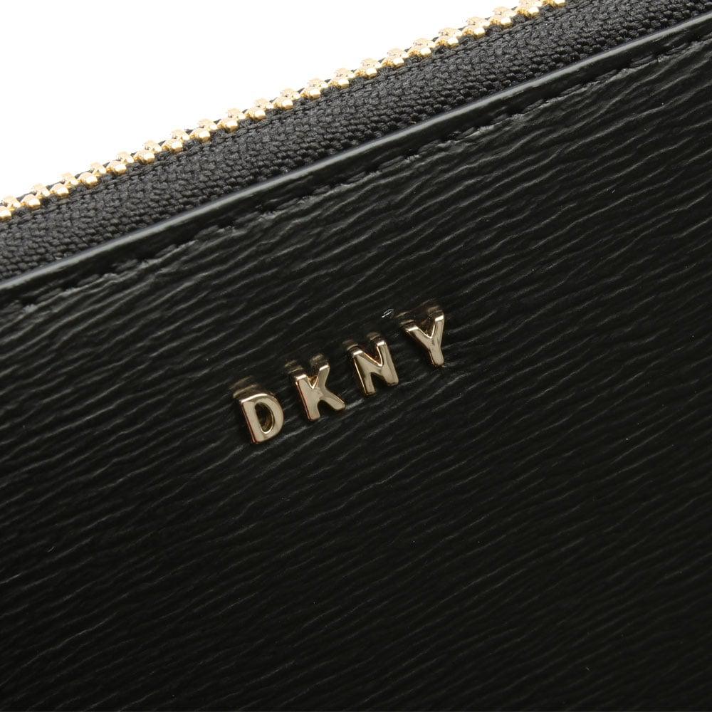 Lyst Dkny Sutton Black Leather Zip Around Wallet in Black