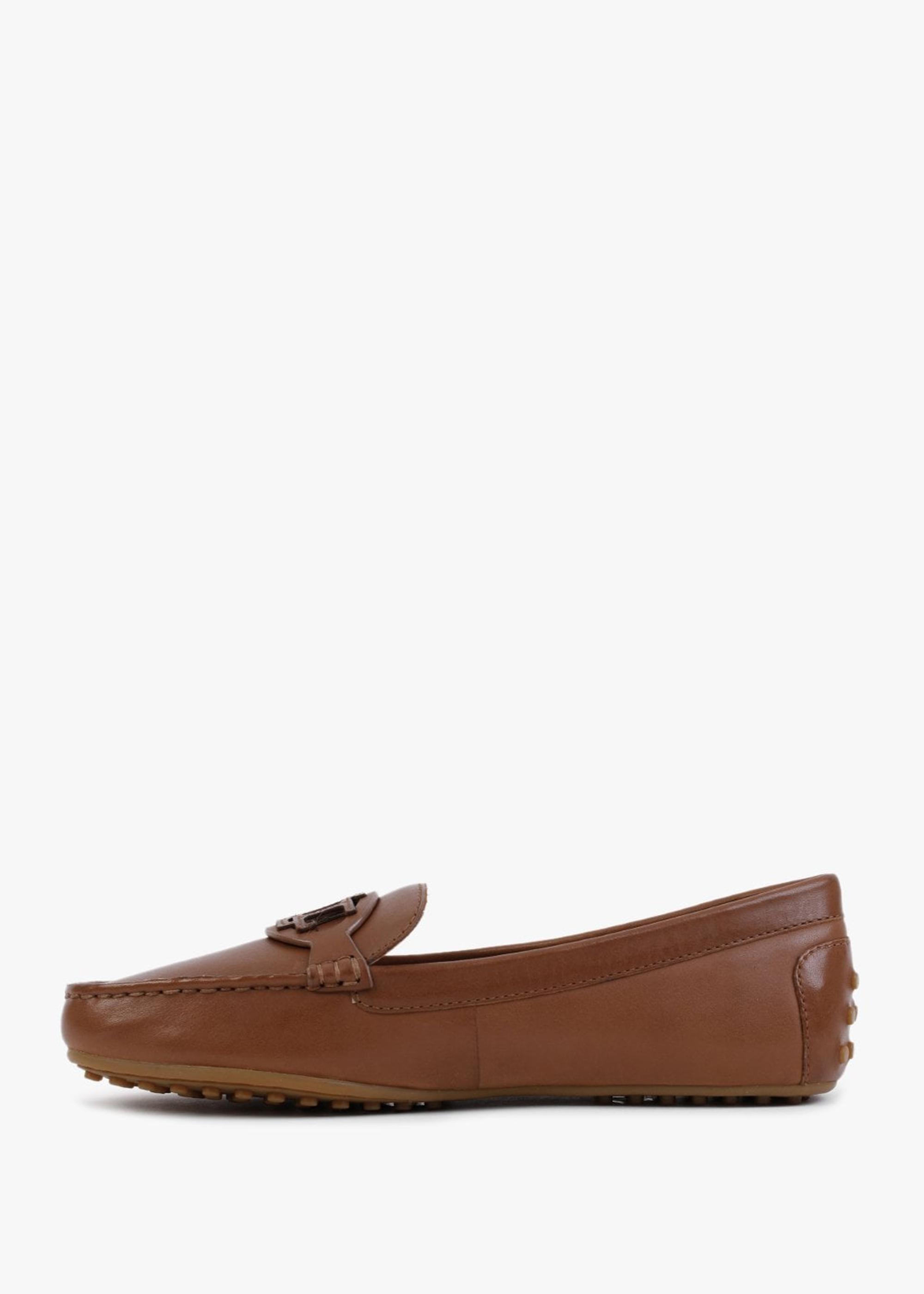 Lauren by Ralph Lauren Brynn Driver Polo Tan Leather Loafers in Brown | Lyst