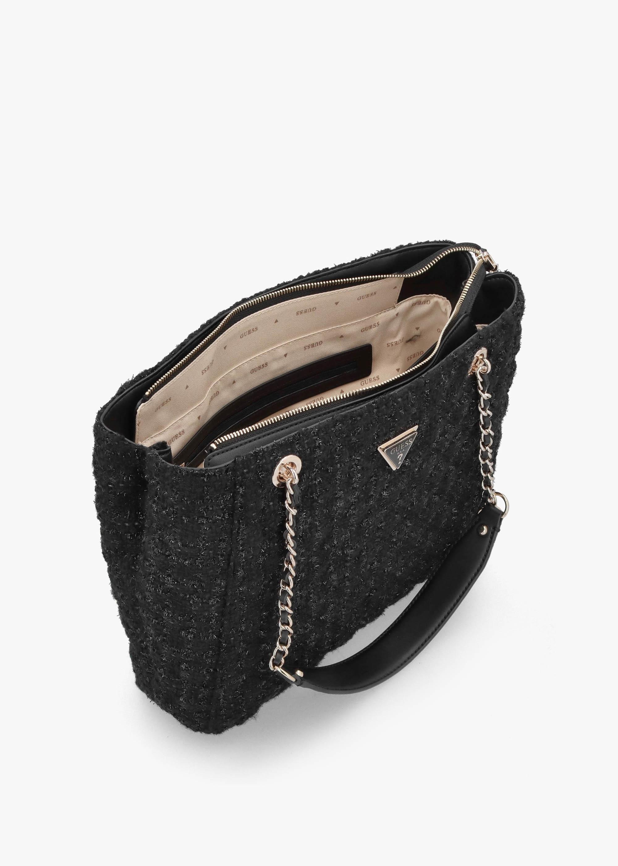 Guess cessily tweed tote hotsell