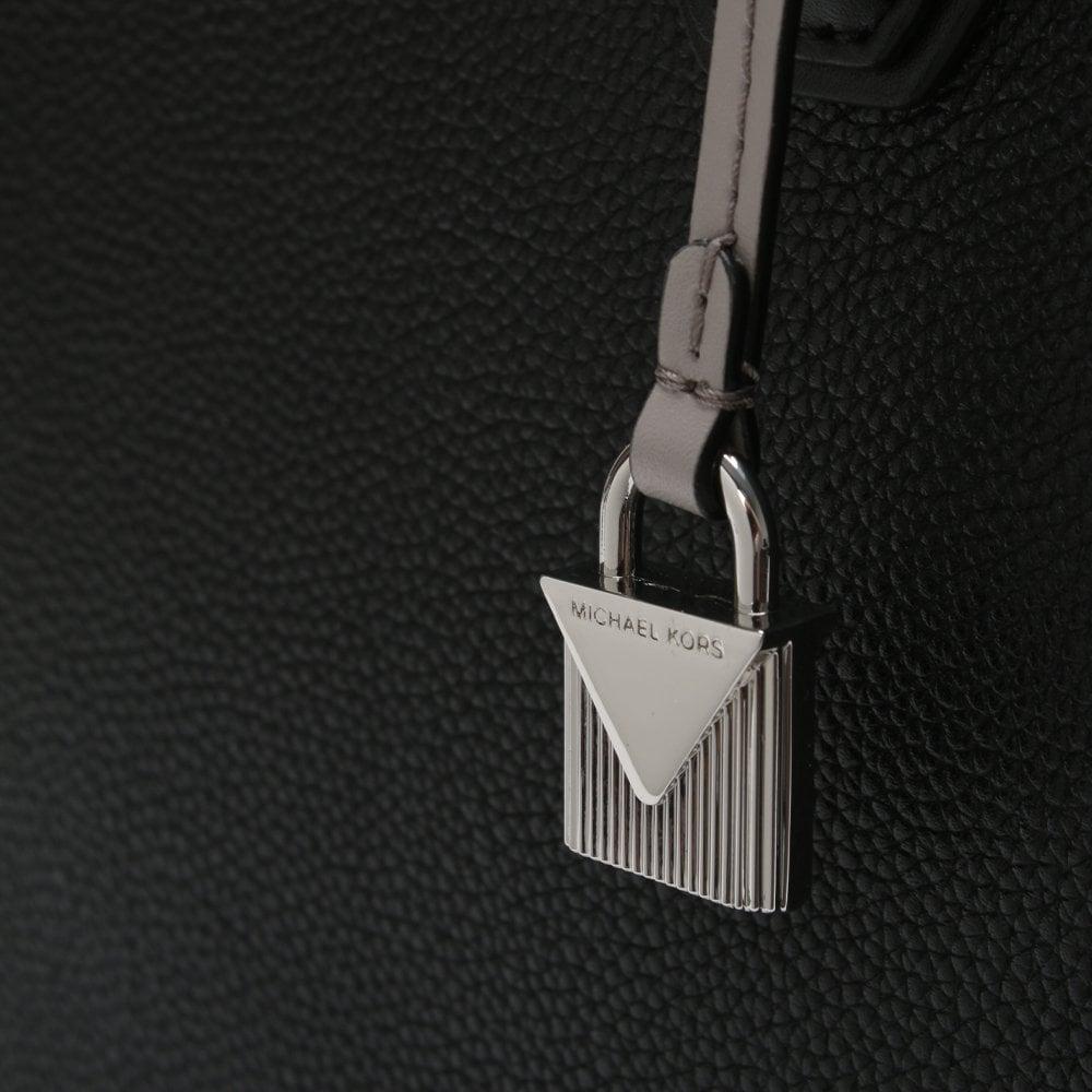 Mercer Medium Tri-Color Pebbled Leather Belted Satchel – Michael