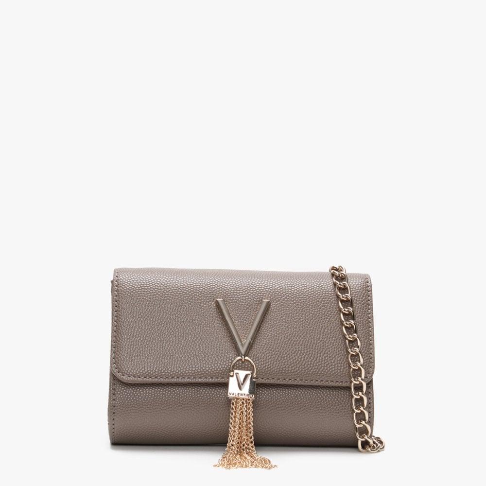 valentino divina clutch taupe