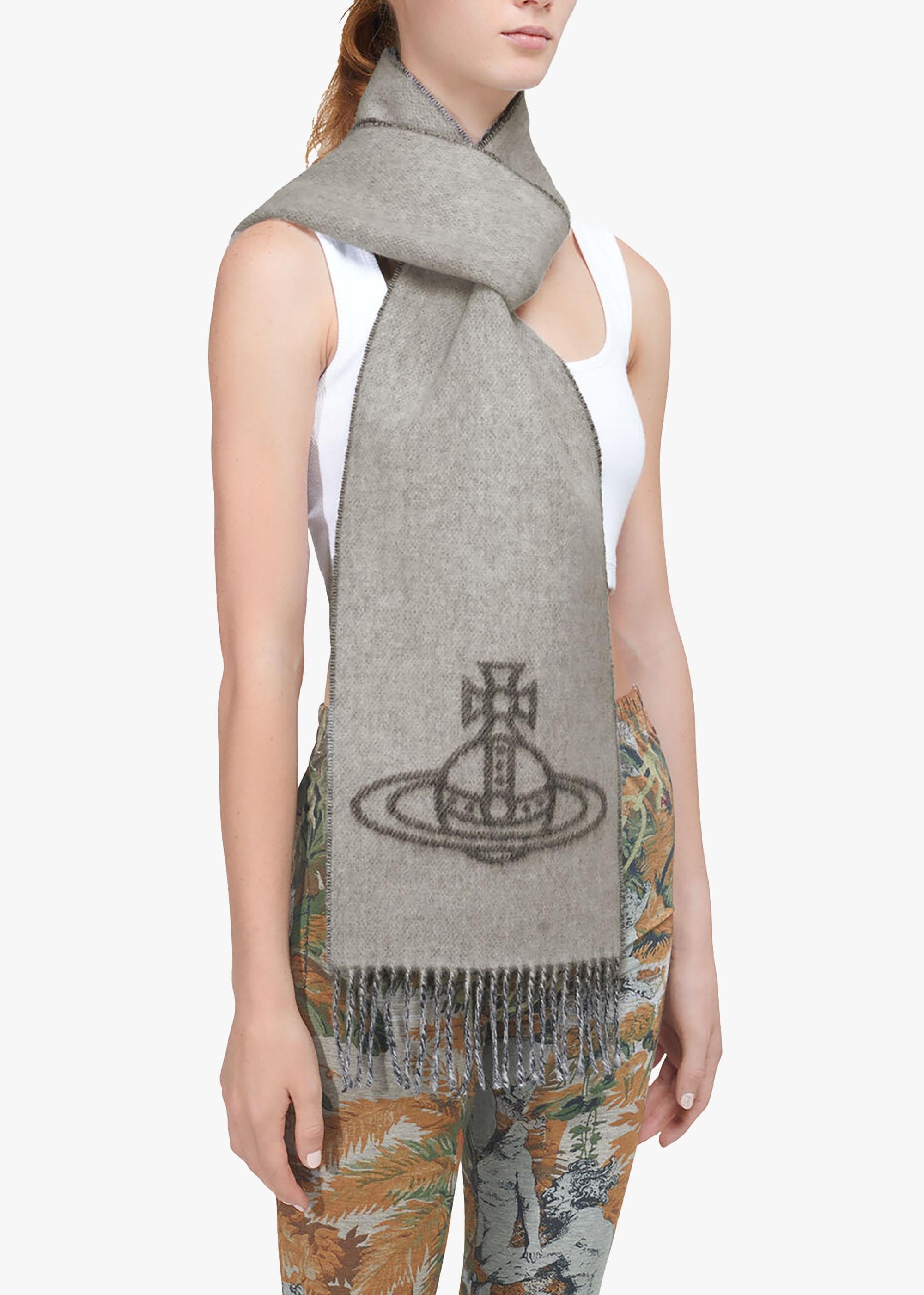 ファッション雑貨・小物その他 Vivienne Westwood Reversible Wool Scarf Off White Vivienne Westwood Double Logo Off Wool Scarf in Gray for Men