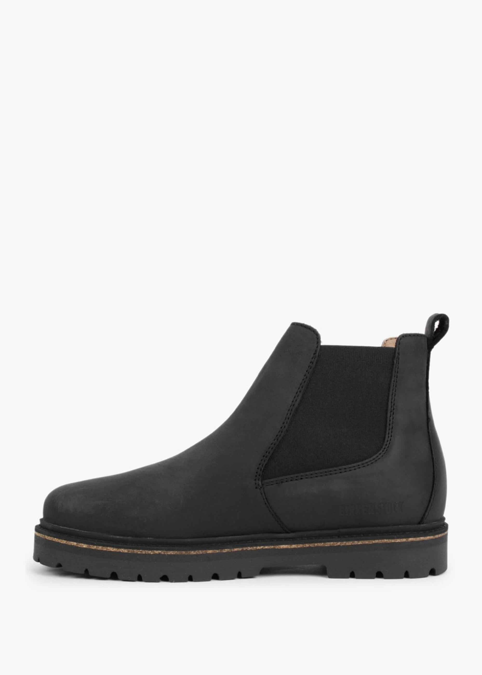 Birkenstock Stalon Ii Black Waxy Nubuck Leather Chelsea Boots | Lyst