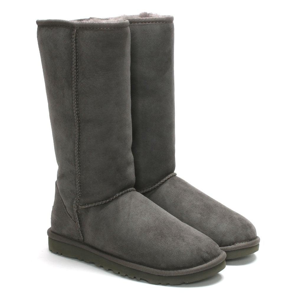 UGG Suede Classic Tall Grey Twinface Boot in Grey Suede (Gray) - Lyst