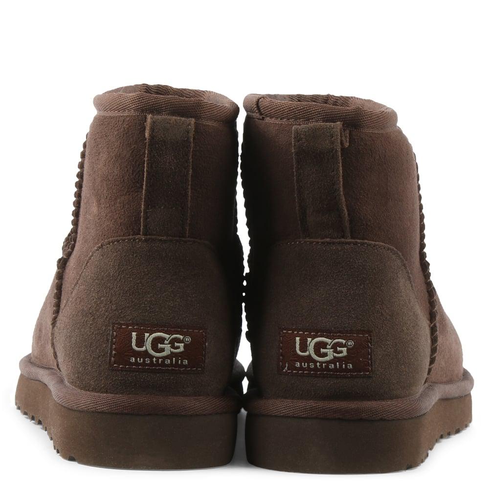 UGG Suede Classic Mini Chocolate Twinface Boot in Brown Suede (Brown) | Lyst