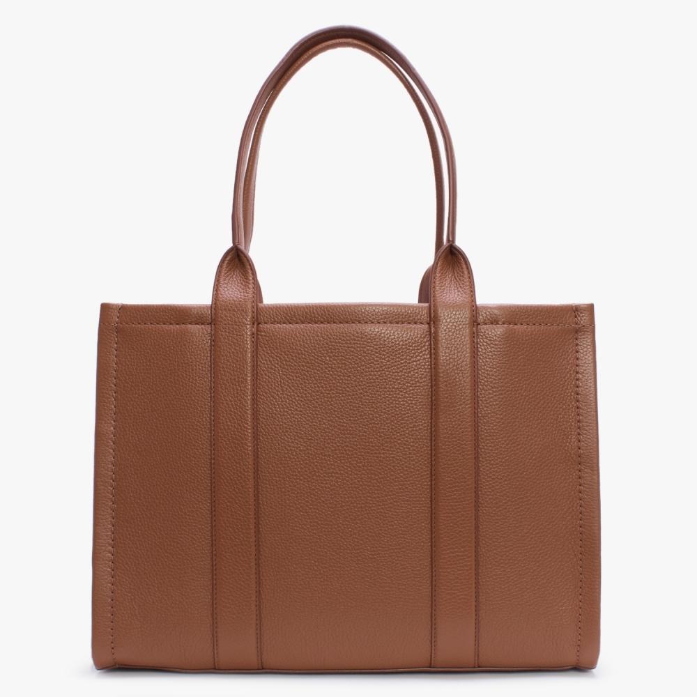  Marc Jacobs Women's The Leather Medium Tote Bag, Argan Oil,  Brown, One Size : Clothing, Shoes & Jewelry