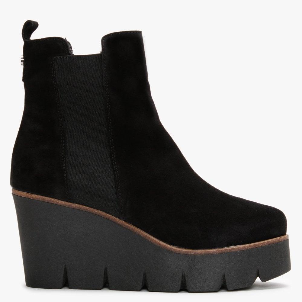 platform wedge chelsea boots