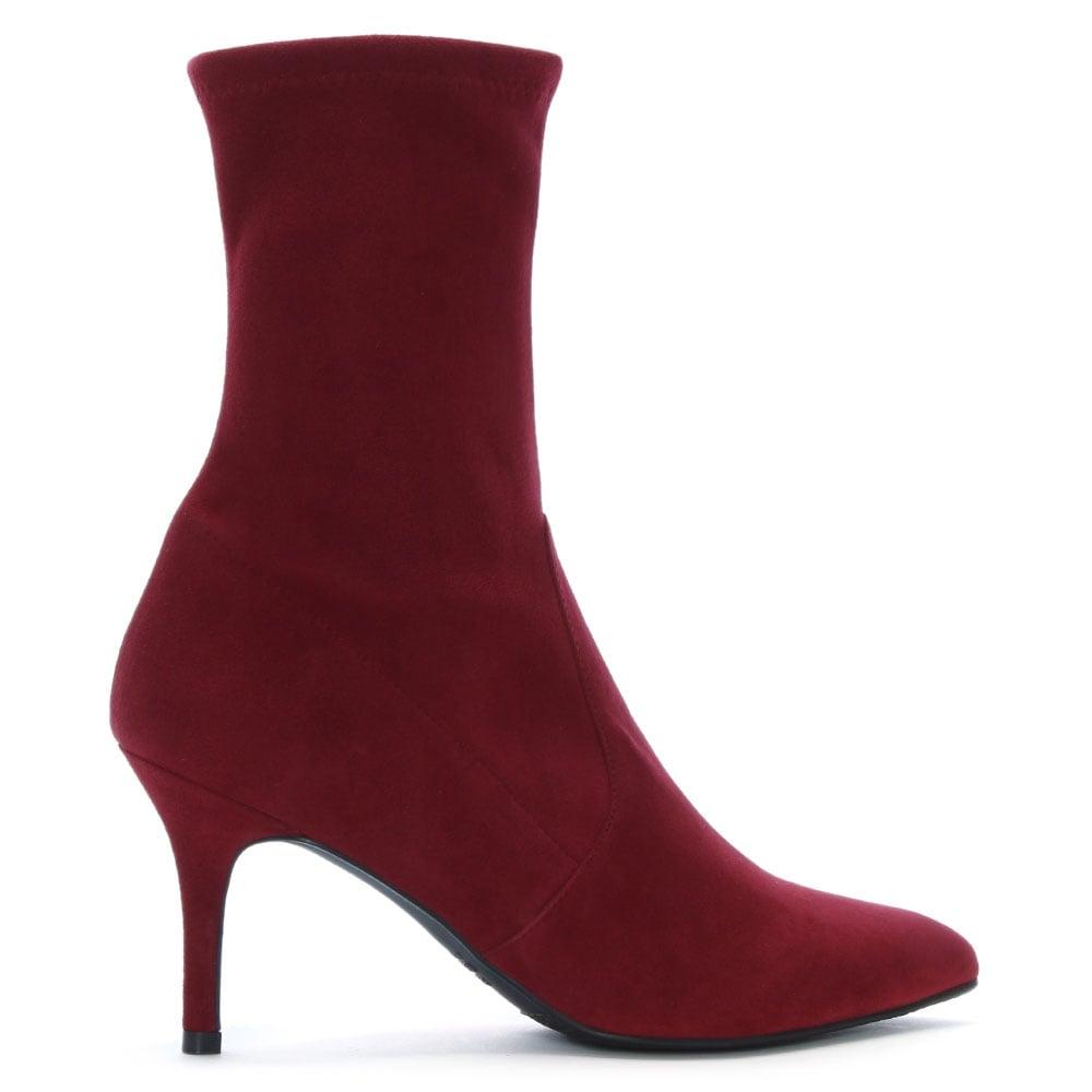 red leather sock boots