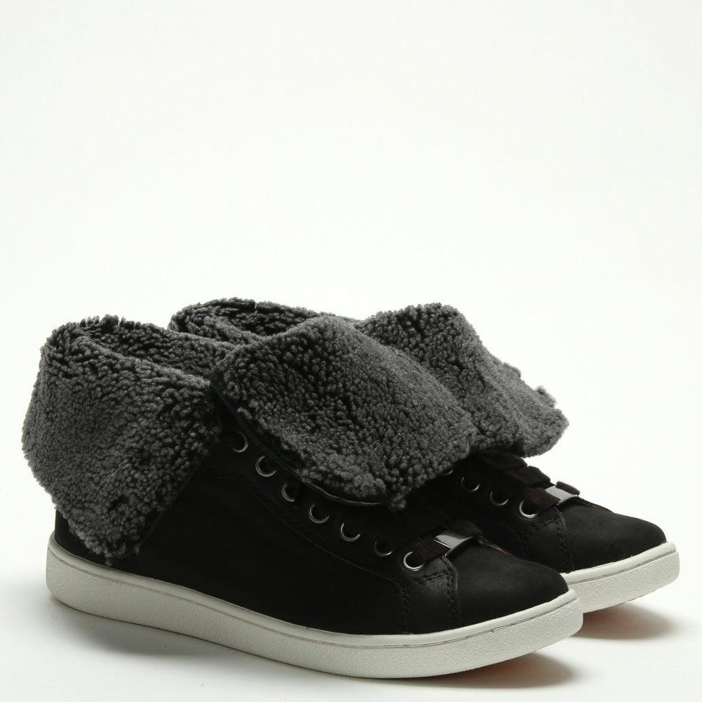 UGG Starlyn Black Suede High Top Trainers - Lyst