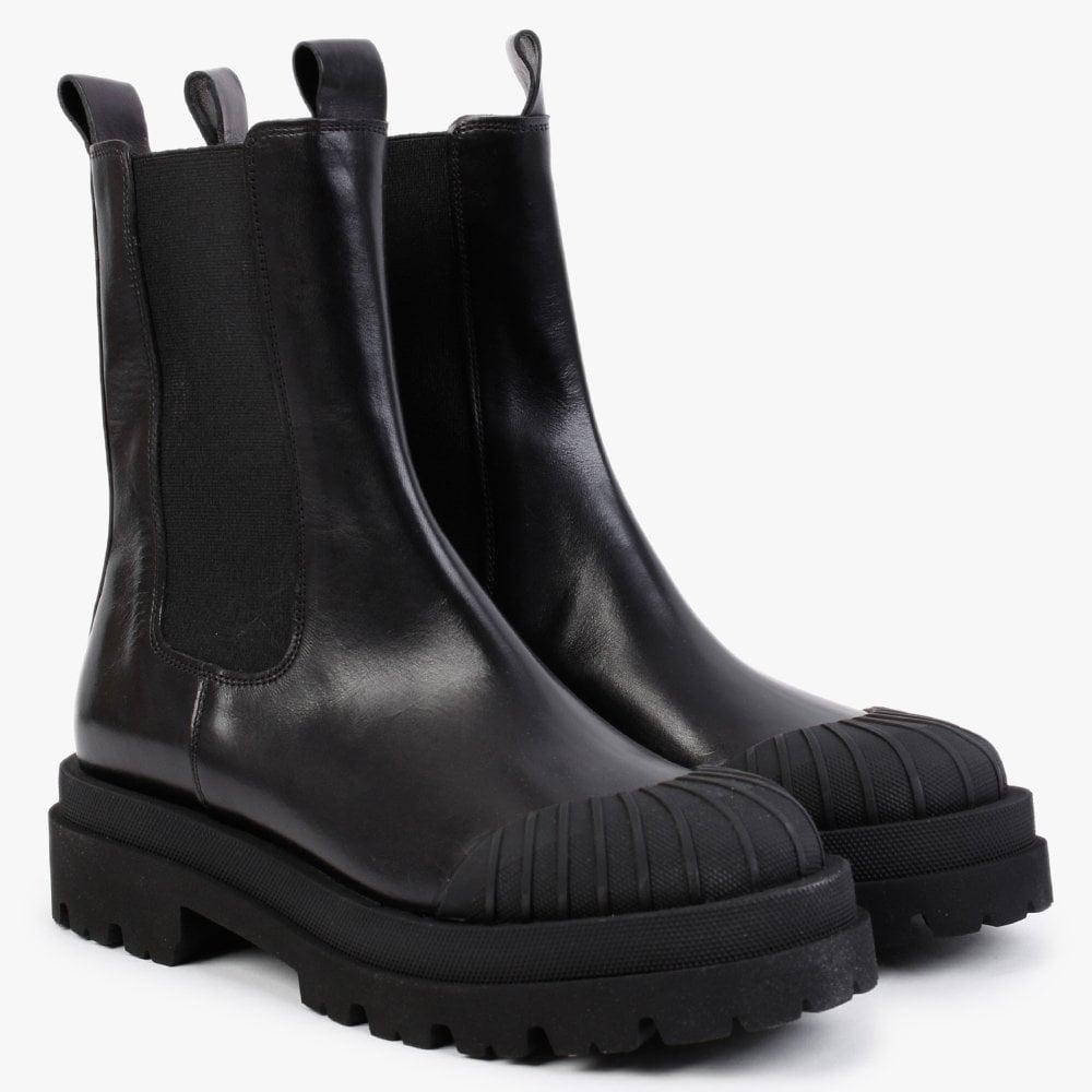 Kennel & Schmenger Studio Black Leather Tall Chelsea Boots | Lyst