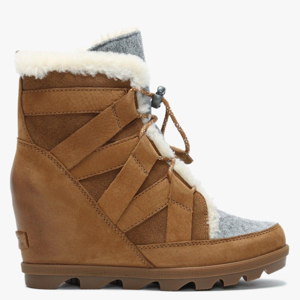 sorel joan of arctic wedge shearling