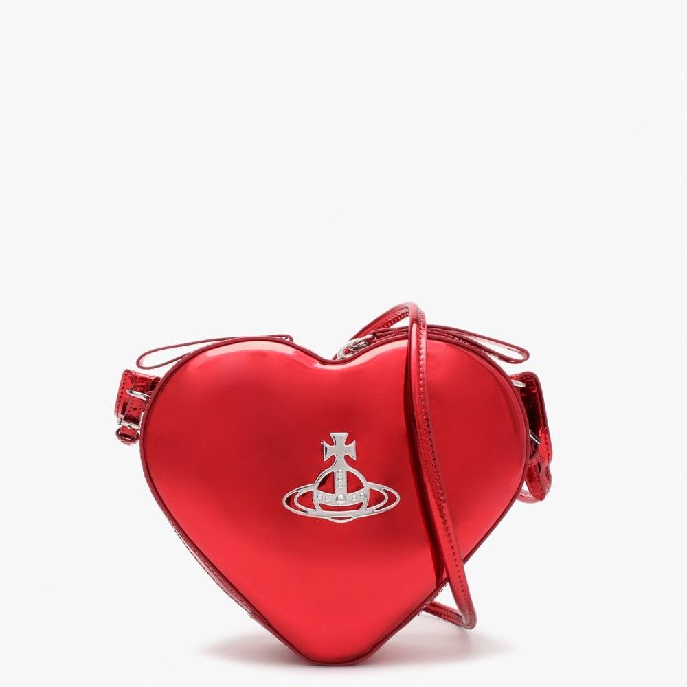 Vivienne Westwood Johanna Red Metallic Vegan Heart Cross-body Bag | Lyst  Canada