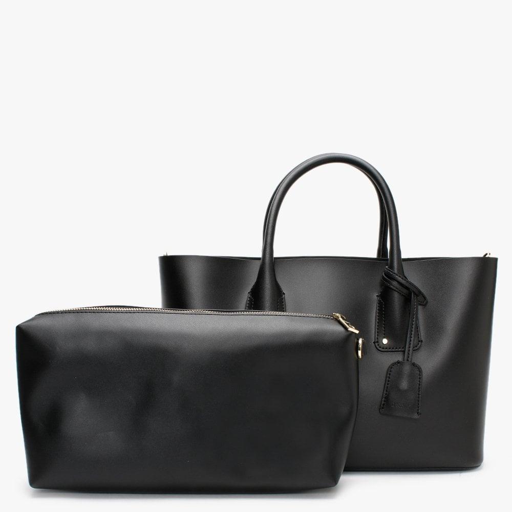 DKNY Megan East West Black Leather Tote Bag | Lyst Australia