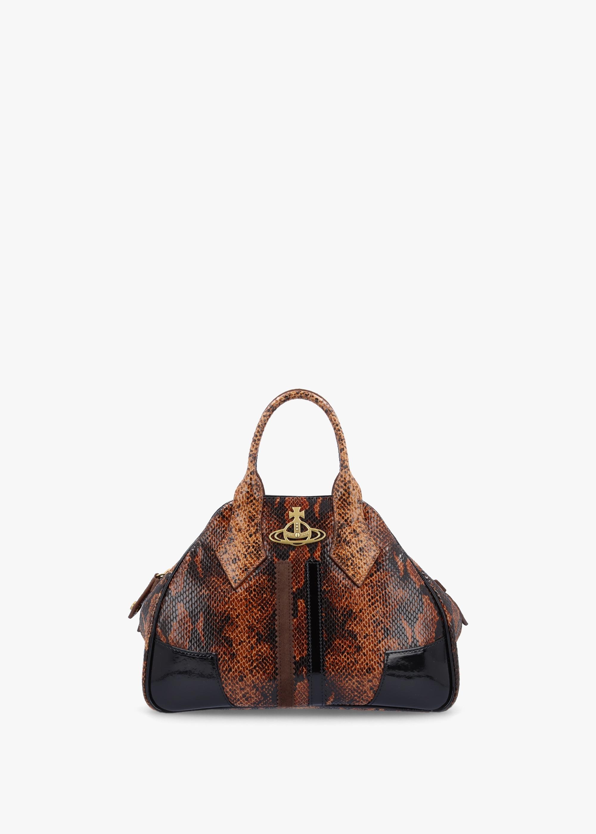 【VIVIENNE WESTWOOD】Yasmine Small checked leather tote Yasmine Small checked leather tote bag in multicoloured