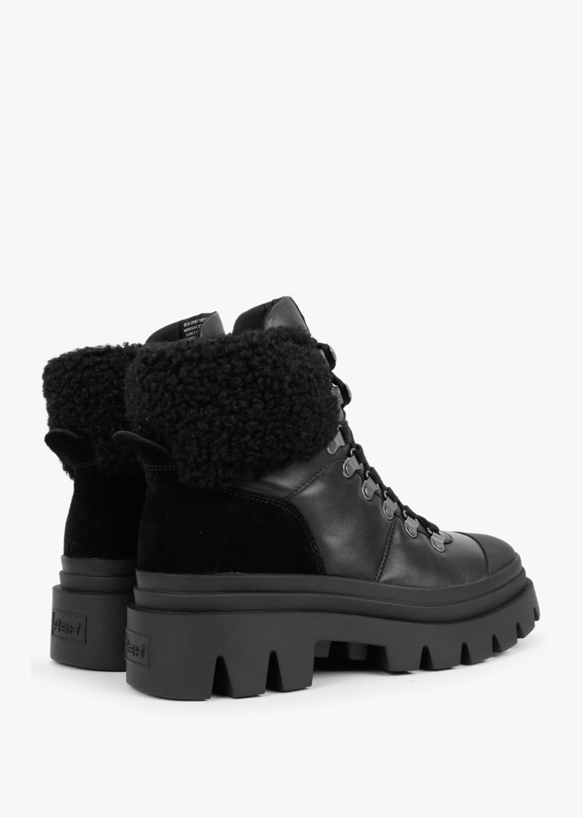 Ash Patagonia Faux Fur Black Leather Hiking Boots Lyst UK