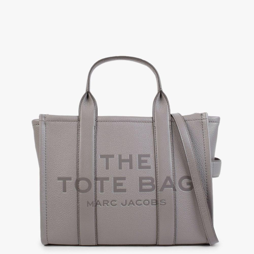 Marc Jacobs The Leather Medium Cement Tote Bag in Grey | Lyst Canada