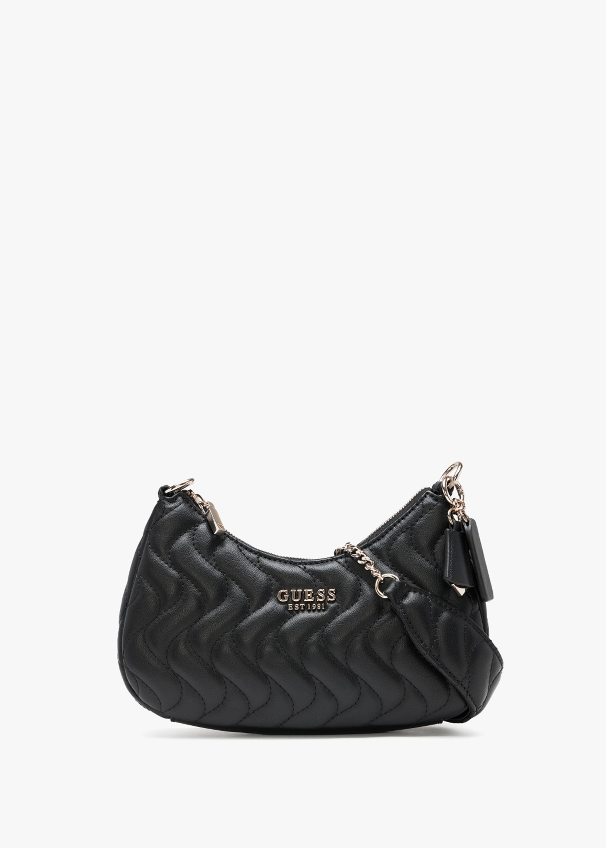 Guess Eco Mai Black Quilted Cross-body Bag | Lyst