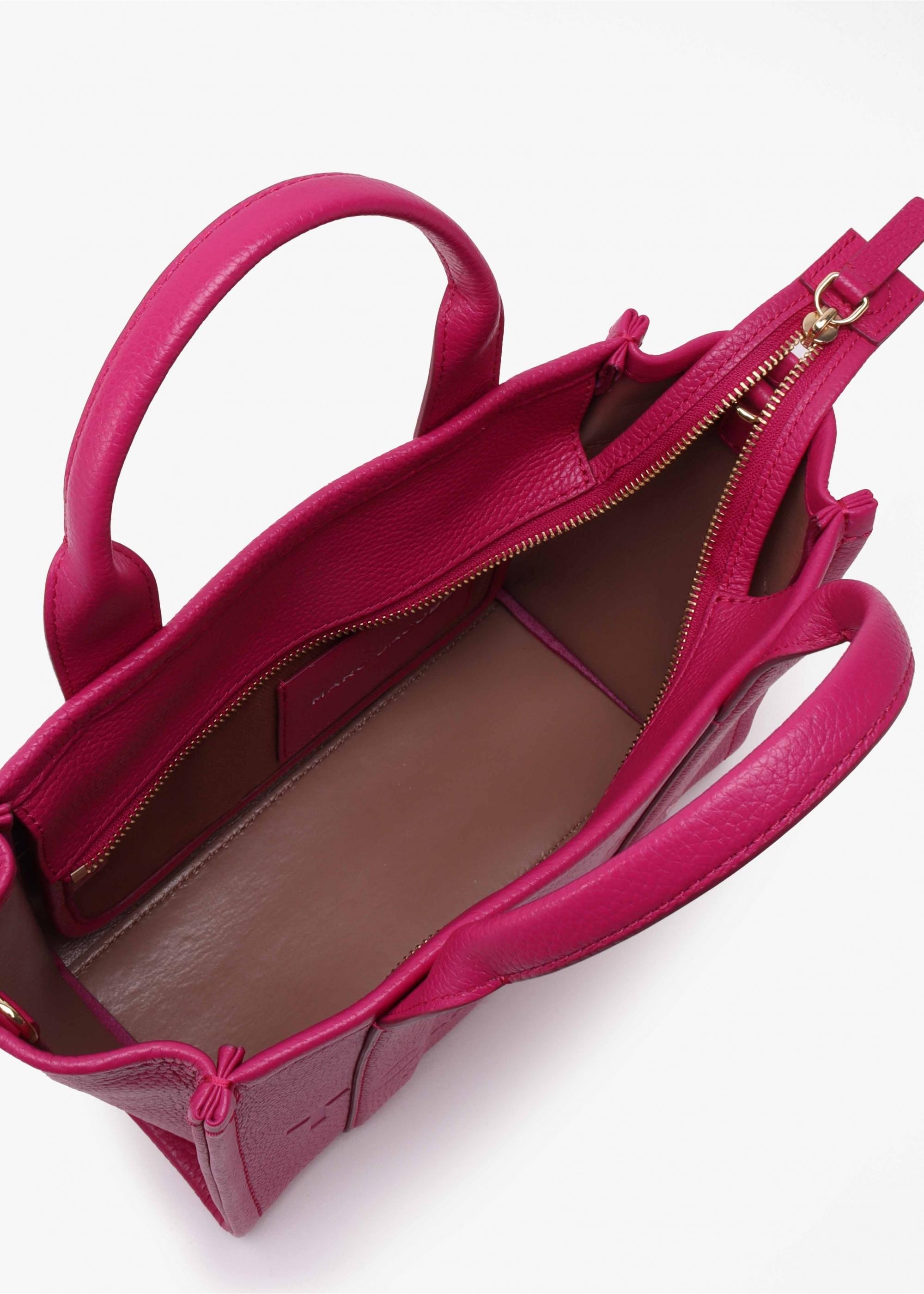 Marc Jacobs The Leather Mini Tote Bag in Lipstick Pink