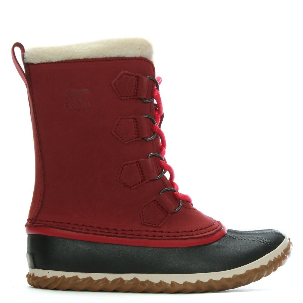 sorel boot red laces