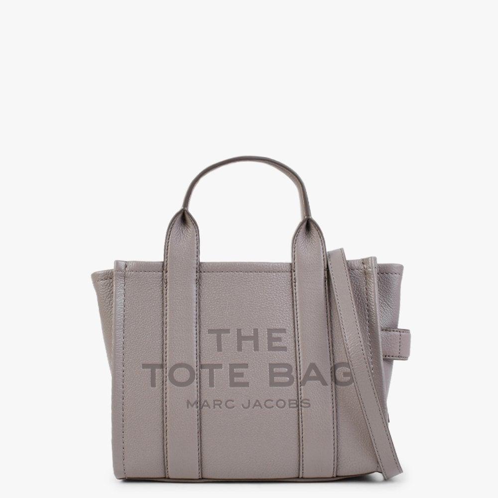 Marc Jacobs The Leather Mini Cement Tote Bag in Gray