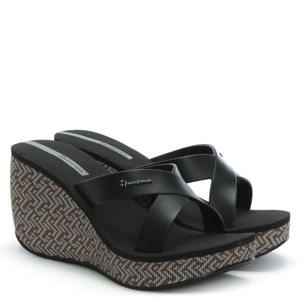  Ipanema  Straps Black Wedge Sandals  in Black Lyst