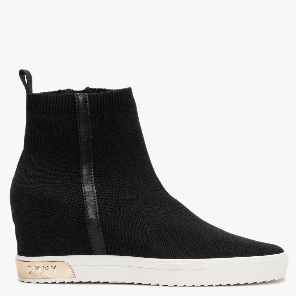 DKNY Cali Black Wedge Trainers | Lyst