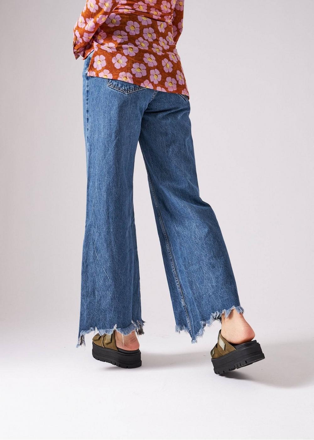 We The Free Winter Bloom Embroidered Wide-Leg Jeans