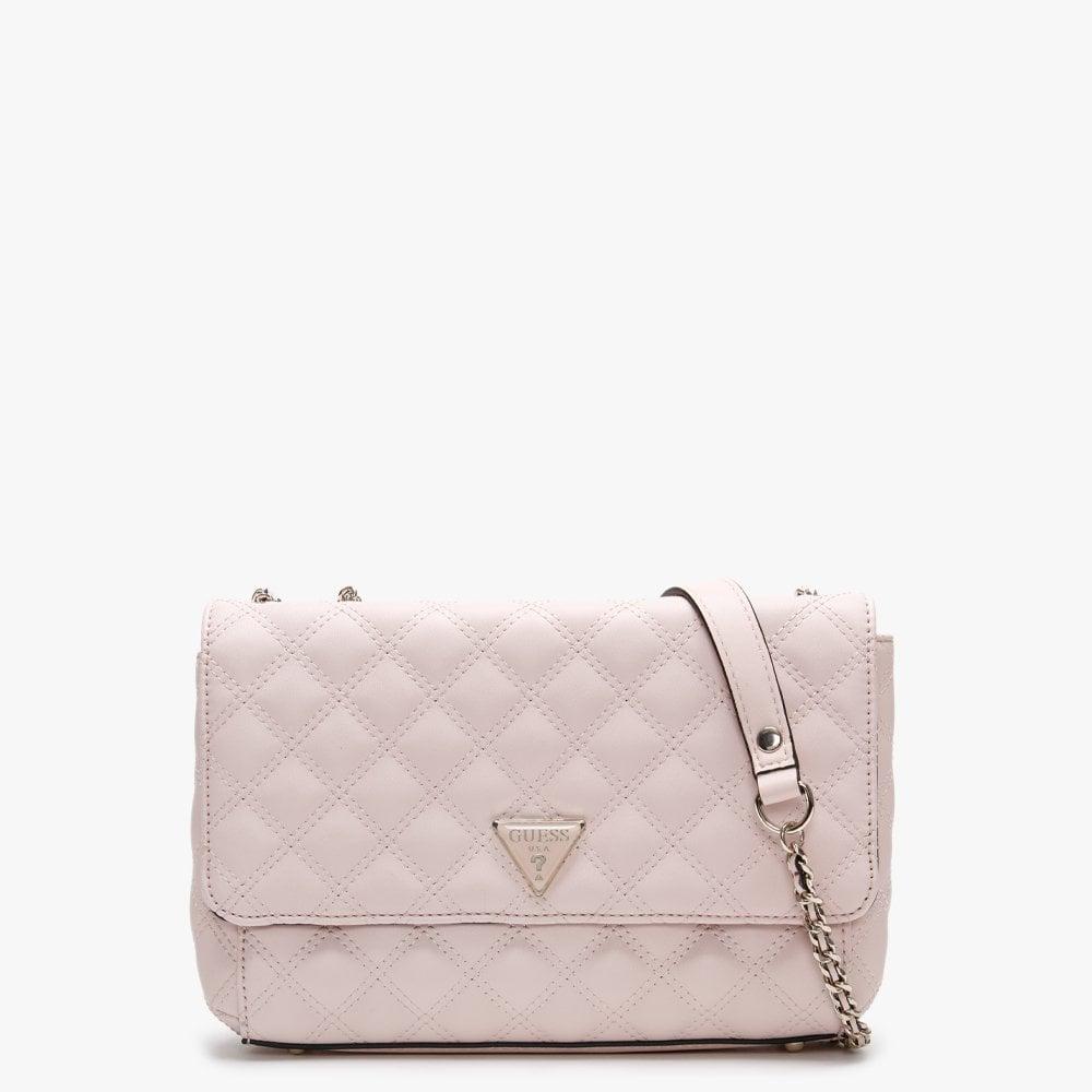 Guess Cessily Convertible Flap Nude Quilted Shoulder Bag - Lyst