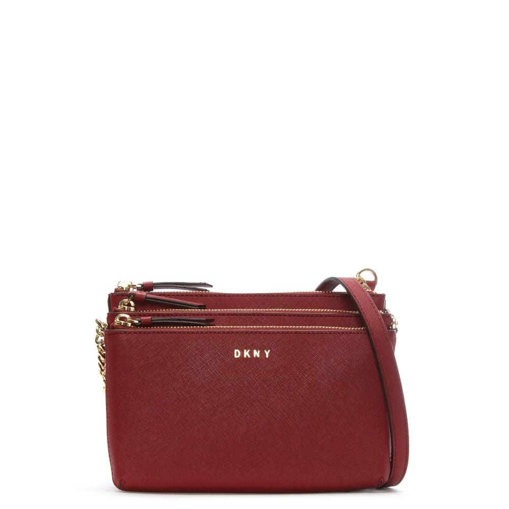 dkny triple zip crossbody