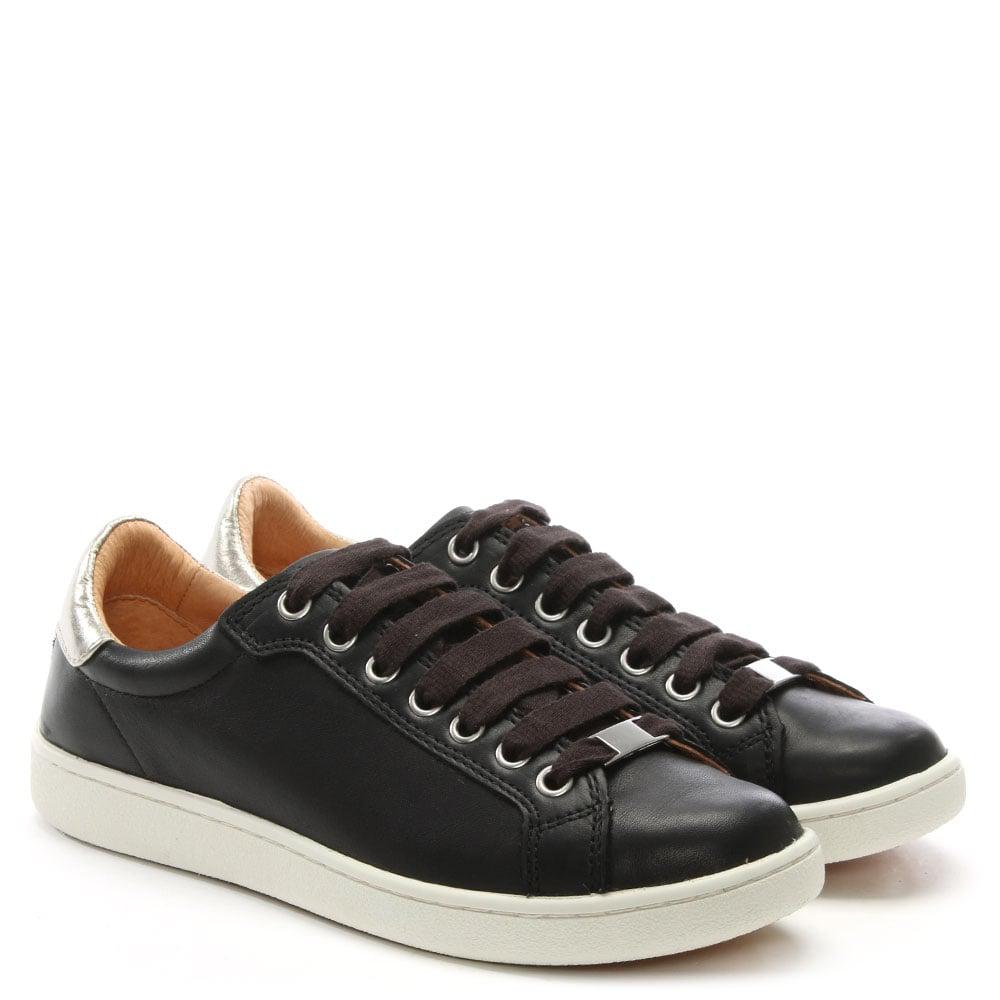UGG Milo Black Leather Lace Up Trainers 