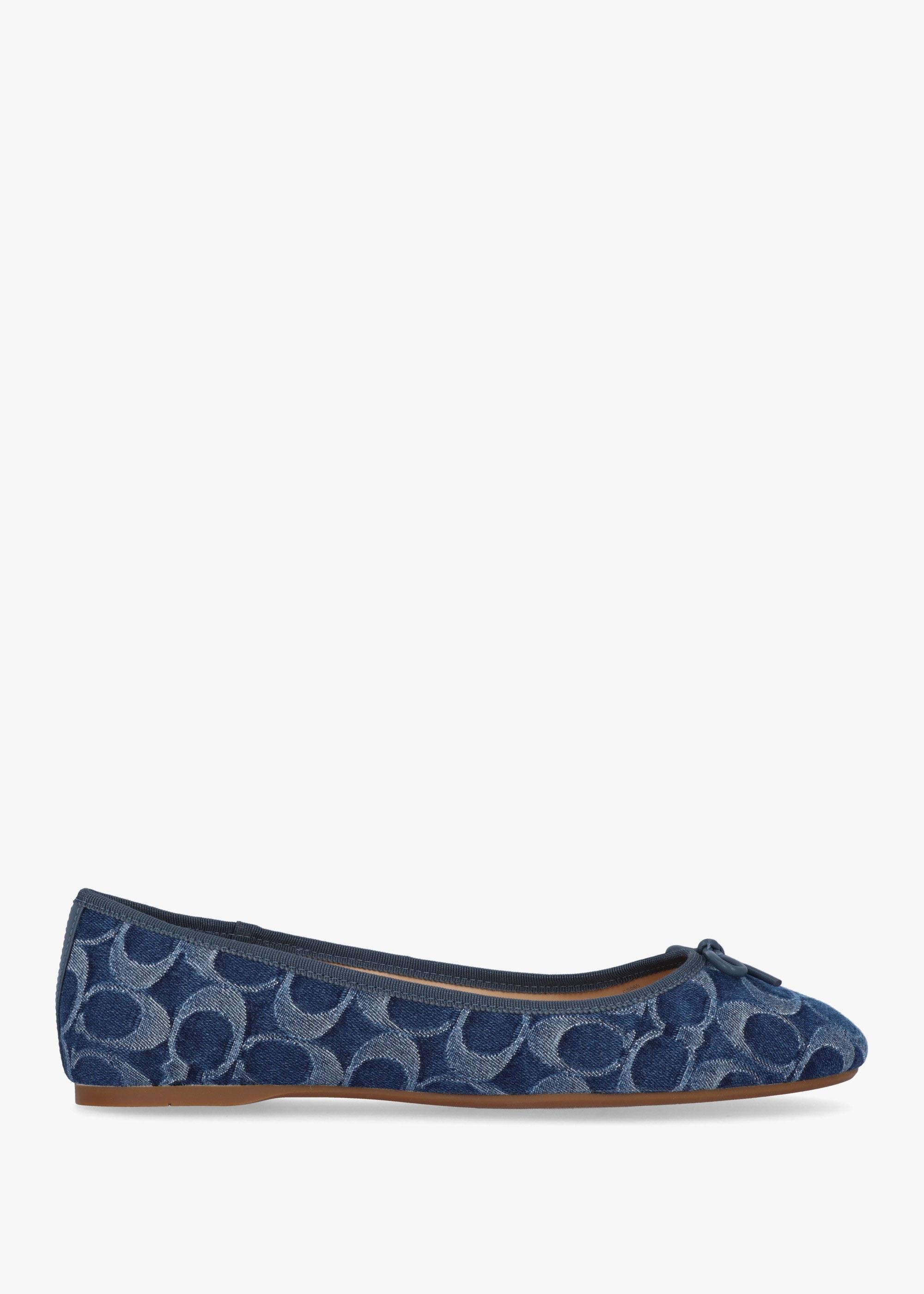 denim flat shoes