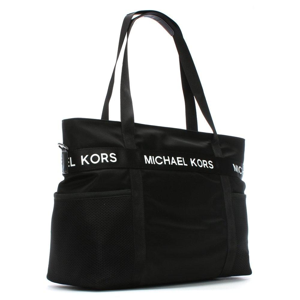 Michael Kors Synthetic Large Michael Black Nylon Tote Bag - Lyst