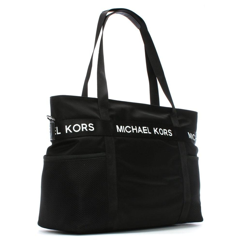 Michael Kors Synthetic Large Michael Black Nylon Tote Bag Lyst