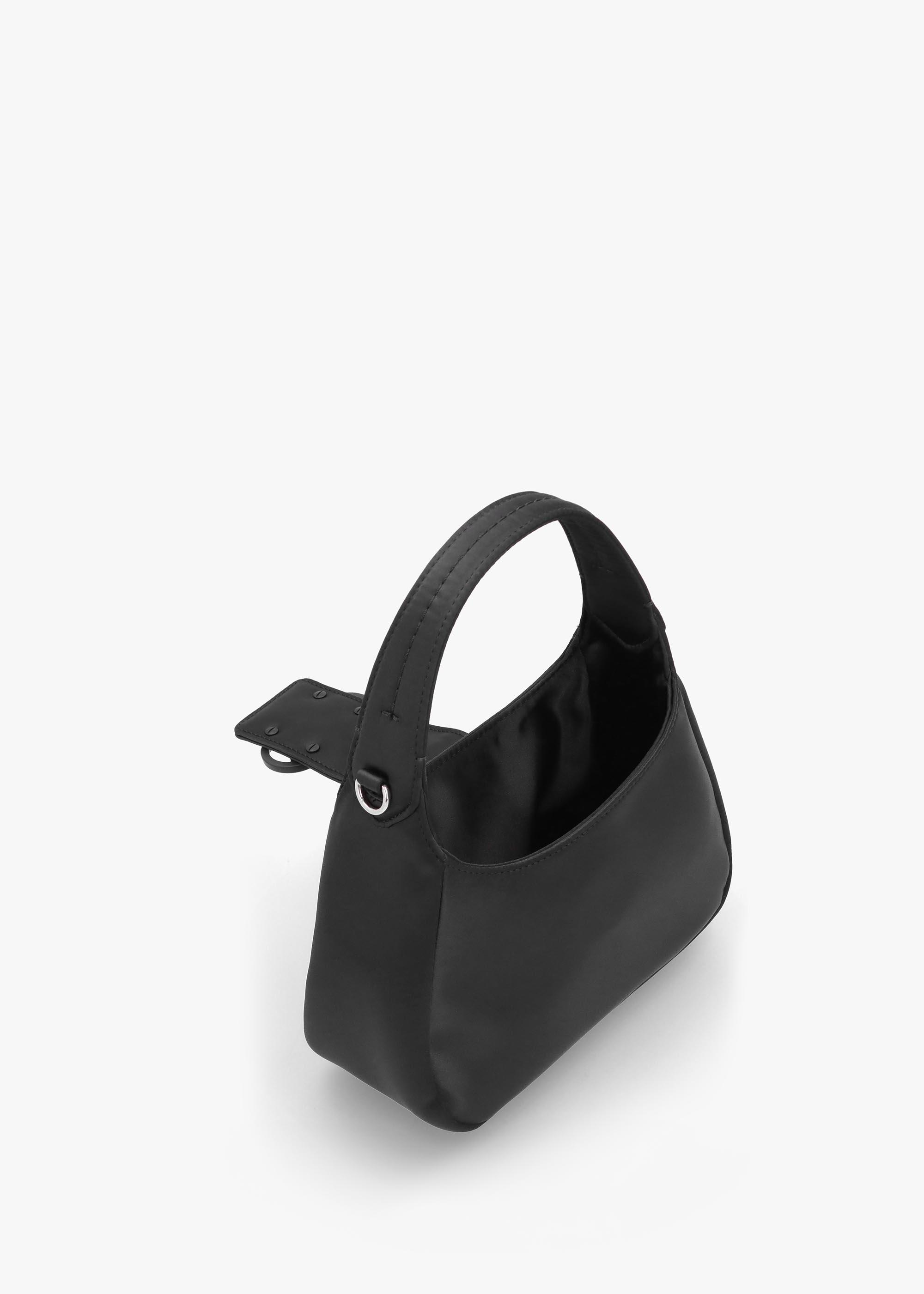 Emporio Armani Raso Black Satin Hobo Shoulder Bag | Lyst UK