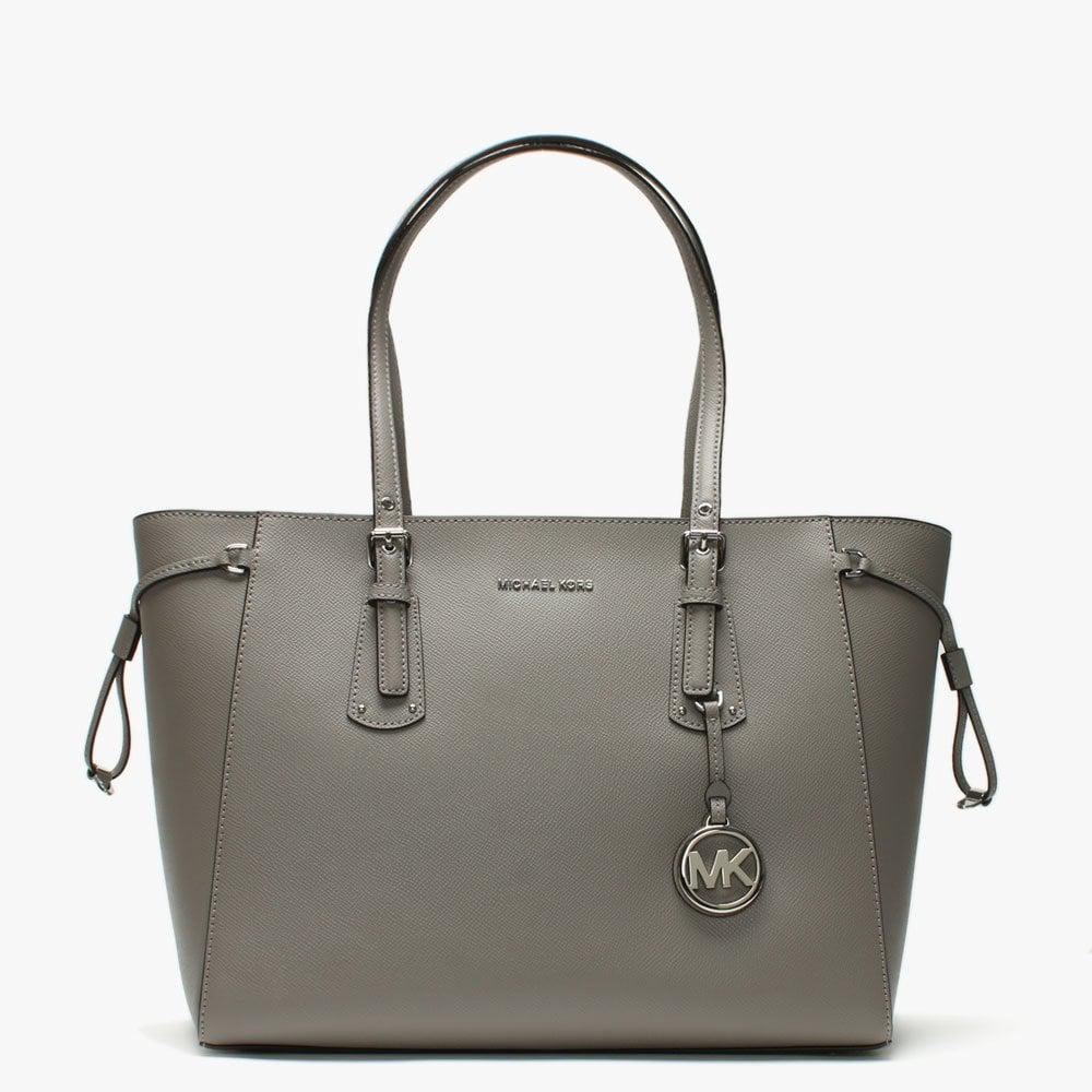 Michael Kors Voyager Pearl Grey Saffiano Leather Tote Bag in Grey Leather (Gray) - Lyst