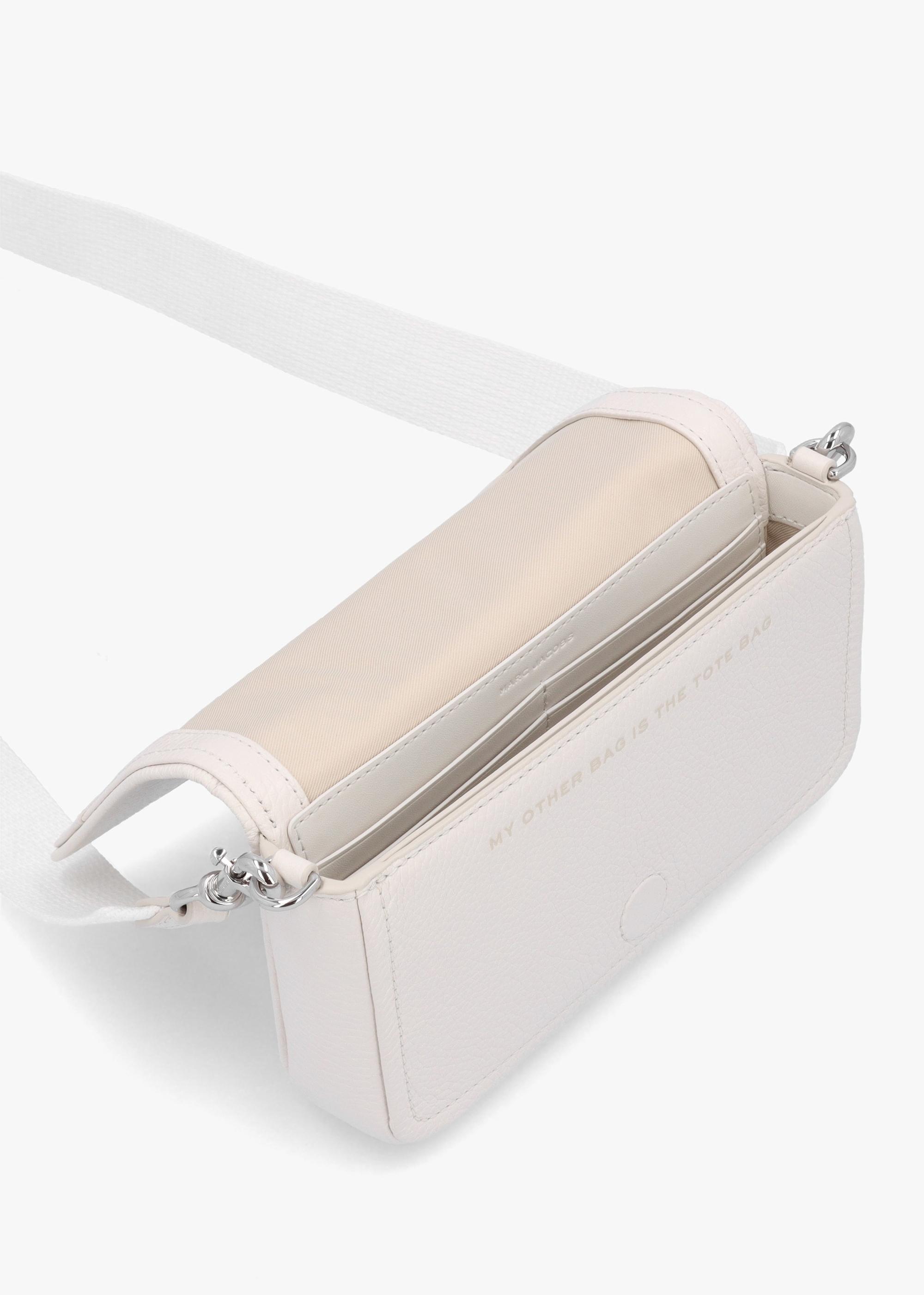 Marc Jacobs The Leather Mini Cotton Cross-Body Bag in White